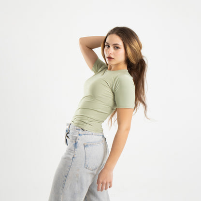 Microfiber Short Sleeve Top