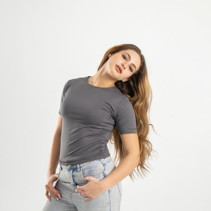 Microfiber Short Sleeve Top